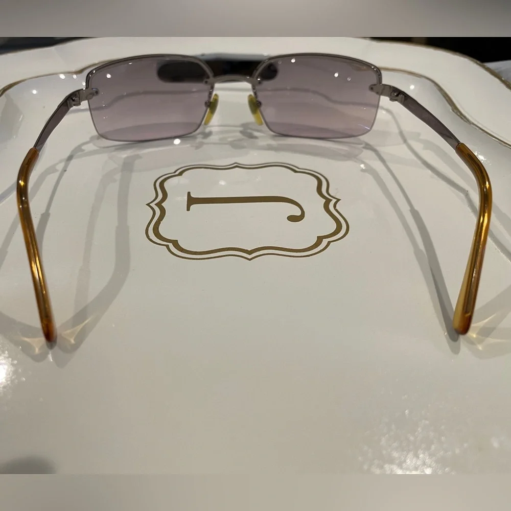 Coach Gold and Gray Sunglasses Rimless Design